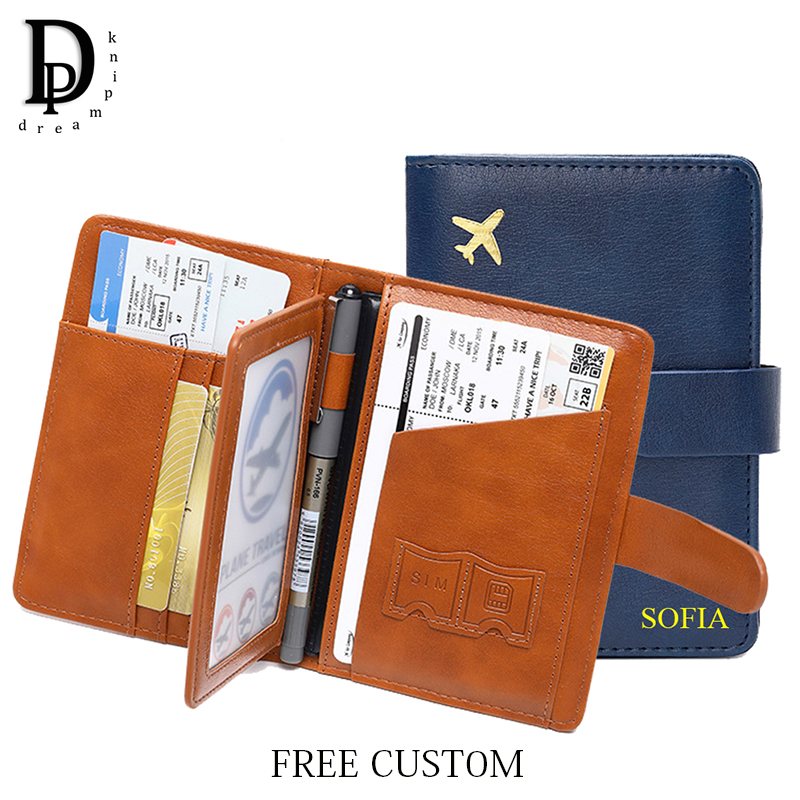 Travel Accessories Wallet - 맞춤형 문자 여행 여권 지갑 패션