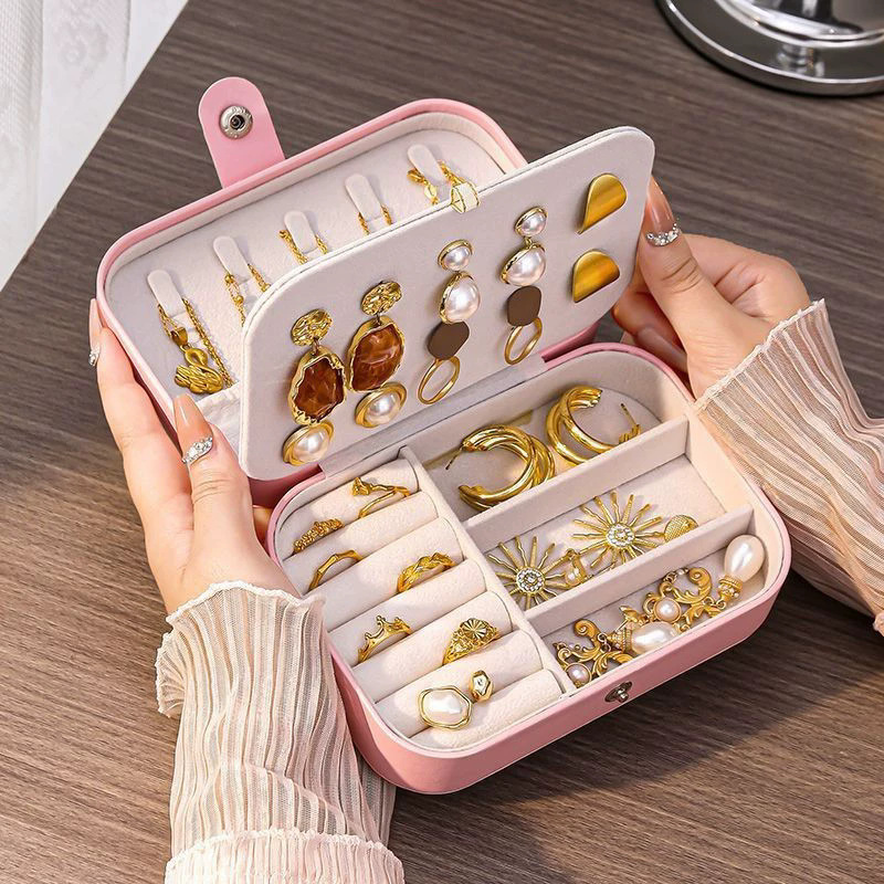 Travel Accessories Jewelry - 산화방지 휴대용 미니 보석함 귀걸이 목걸이