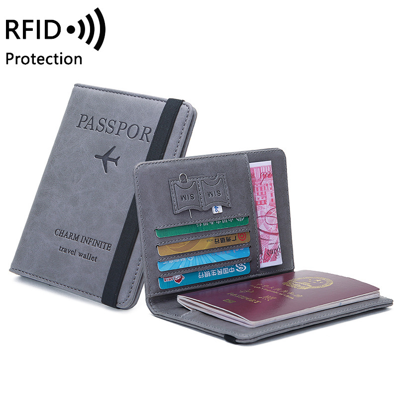 Travel Accessories Wallet - 남녀공용 PU 가죽 여권 홀더 -