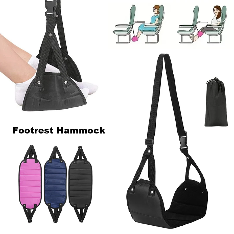 Travel Accessories Long Flight - 휴대용 조절식 발 받침대 해먹, 비행기