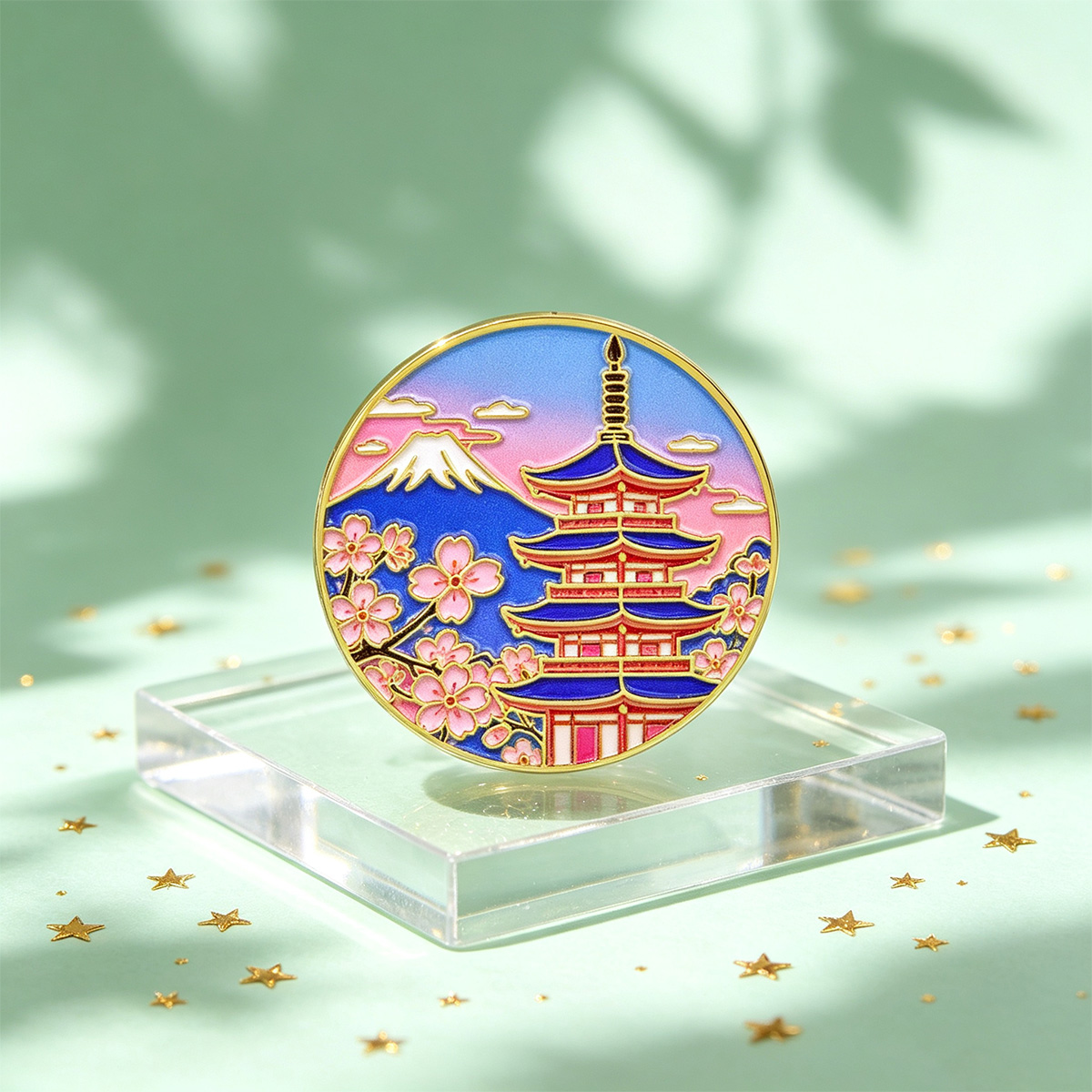 일본 벚꽃 에나멜 핀, 빈티지 라펠 브로치, 미적 감각 - Travel Accessories Jewelry 리뷰 및 가격