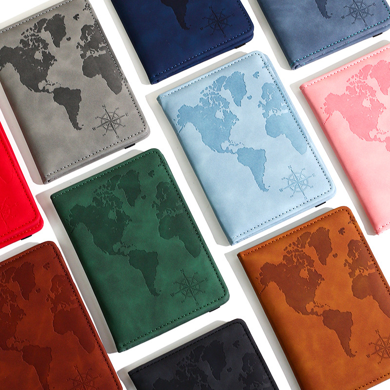 새로운 지도 프린트 여권 홀더 가죽 여권 커버 여권 케 - Travel Accessories India 리뷰 및 가격