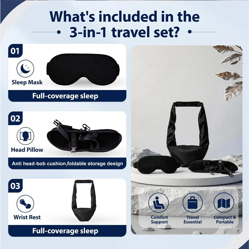 3가지 기능이 하나로! 조절 가능한 여행용 베개, 안대 - Travel Accessories Long Flight 리뷰 및 가격