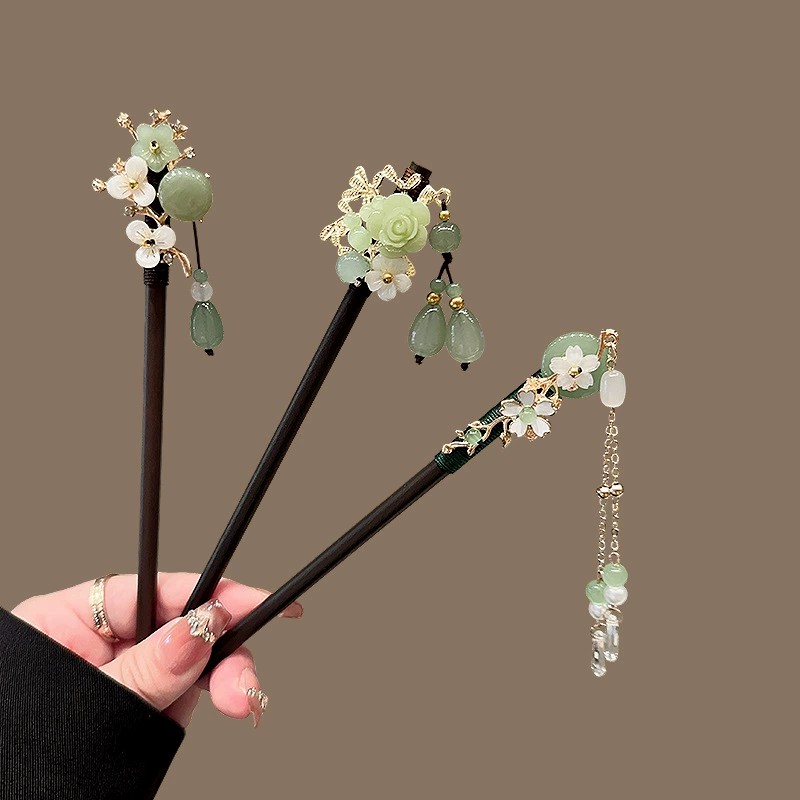 앤티크 나무 머리핀 여성용 우아한 헤어 스틱 새로운 중 - Travel Accessories Aesthetic 리뷰 및 가격