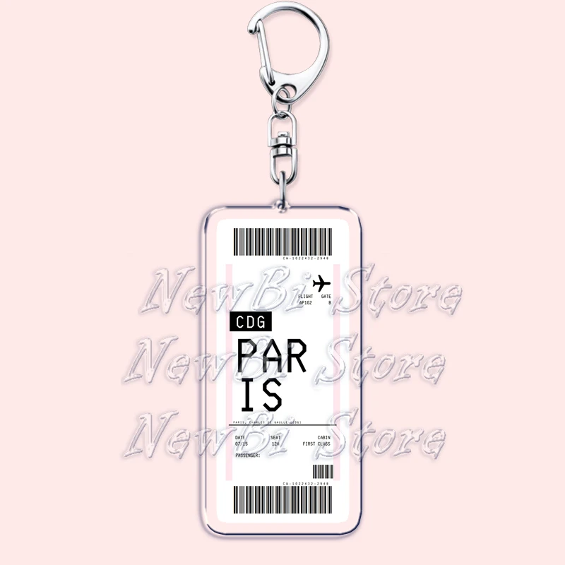 비행기 티켓 탑승권 키 체인 보스턴 파리 도쿄 뉴욕 액 - Travel Accessories India 리뷰 및 가격