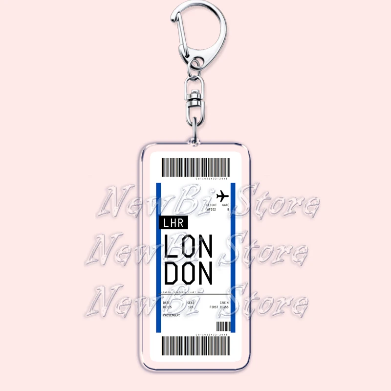 비행기 티켓 탑승권 키 체인 보스턴 파리 도쿄 뉴욕 액 - Travel Accessories India 리뷰 및 가격