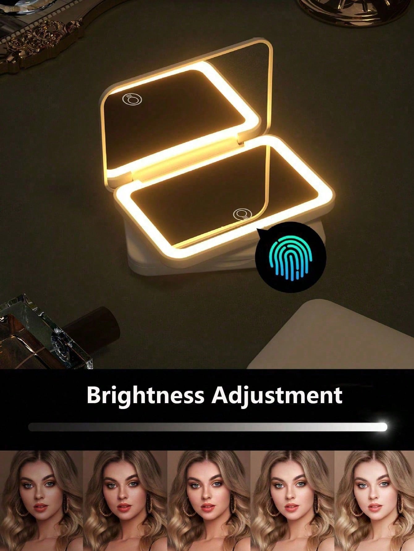 터치 스크린이 장착된 LED 화장 거울, 3가지 조명  - Travel Accessories As Gifts 리뷰 및 가격